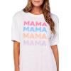 Mud Pie Women’s Mom Graphic Tee, Mama, Small/Medium