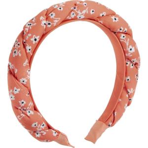 Mud Pie Braided Floral Headband(Coral)