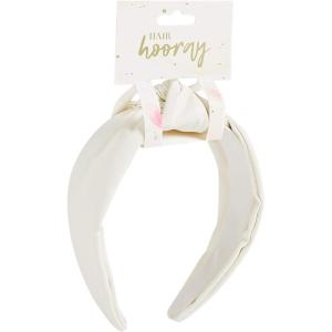 Mud Pie Braided Floral Headband(White)