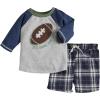 Mud Pie baby-boys Football Shorts SetFootball Shorts Set(Gray)