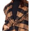 Mud Pie womens Mud Pie Women Hartford Fringe Coat(Brown)