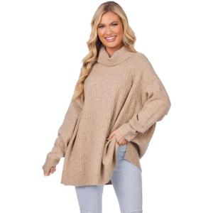 Mud Pie Women Freddie Ribbed Sweater(Brown)