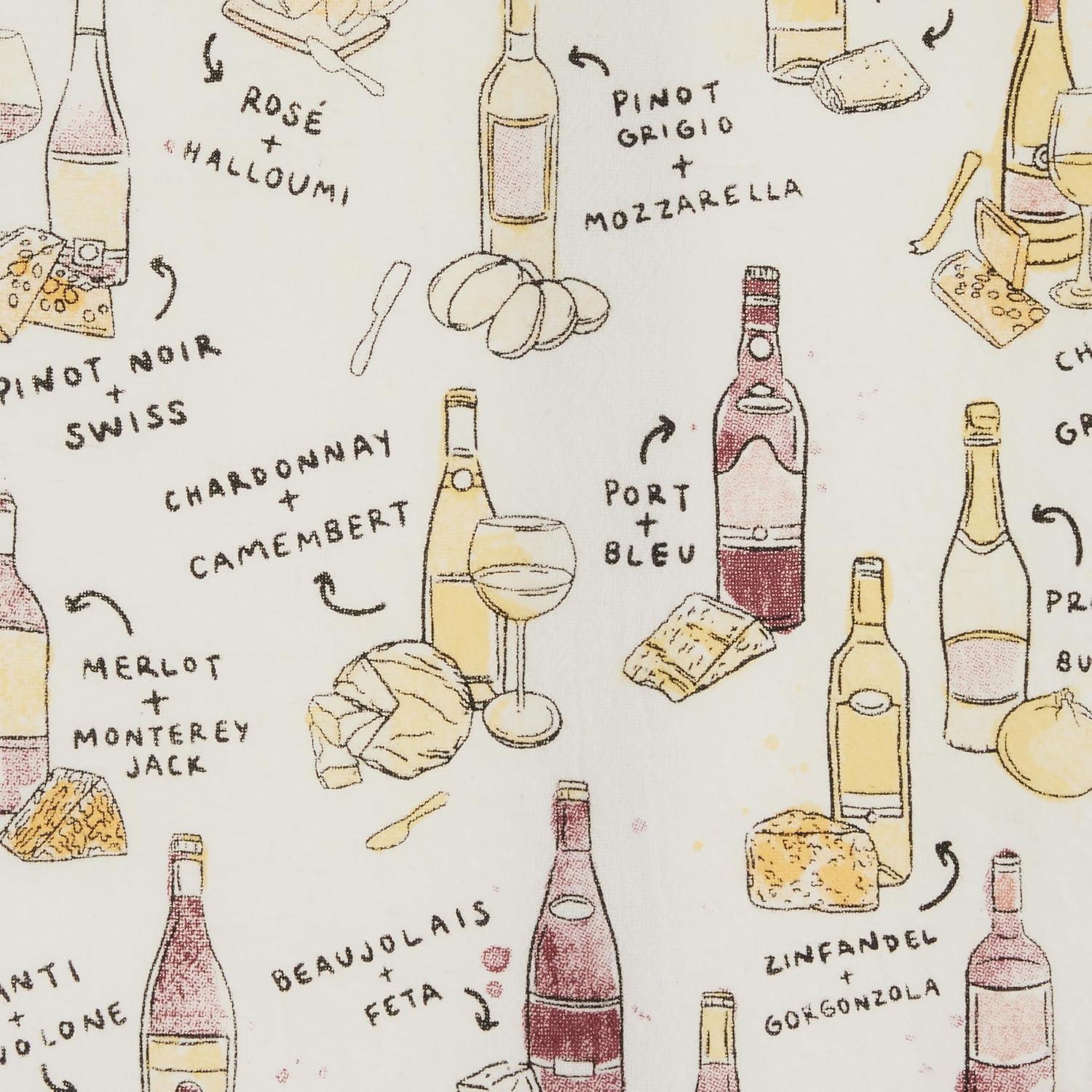 imageMud Pie Wine Print Towel Towel 24quot x 15quot Fork 4 14quot