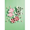 Mud Pie Christmas Green Peppermint Tidbit Plate Set of 2(Green)