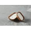 Mud Pie Petite Wood Candle, Brown, Large