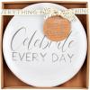 Mud Pie Celebrate Every Day Plate, White, 11.5″ dia