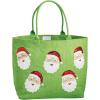 Mud Pie womens Mud Pie Women’s Holiday Classic Sparkle Tote(Green)