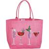 Mud Pie womens Mud Pie Women’s Holiday Sparkle Tote(Pink)