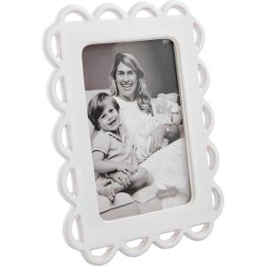 Mud Pie Ceramic Scallop Frame, Small; 8.25″ x 6.33″