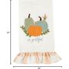 Mud Pie Pumpkin Hand Towel, Three, 14″ x 21″(Three)