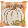 Mud Pie Mini Hook Pillow, Three Pumpkin, 12″ x 6″(White Pumpkin)