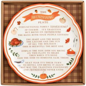 Mud Pie Thanksgiving Friendsgiving Plate