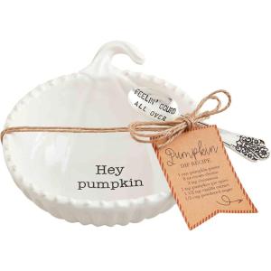 Mud Pie Thanksgiving Tidbit Set, Pumpkin, 4 3/4″ x 4 1/2″(Pumpkin)