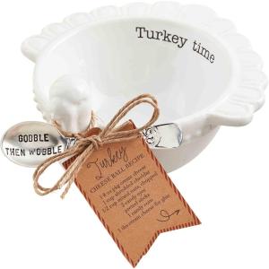 Mud Pie Thanksgiving Tidbit Set, Pumpkin, 4 3/4″ x 4 1/2″(Turket)
