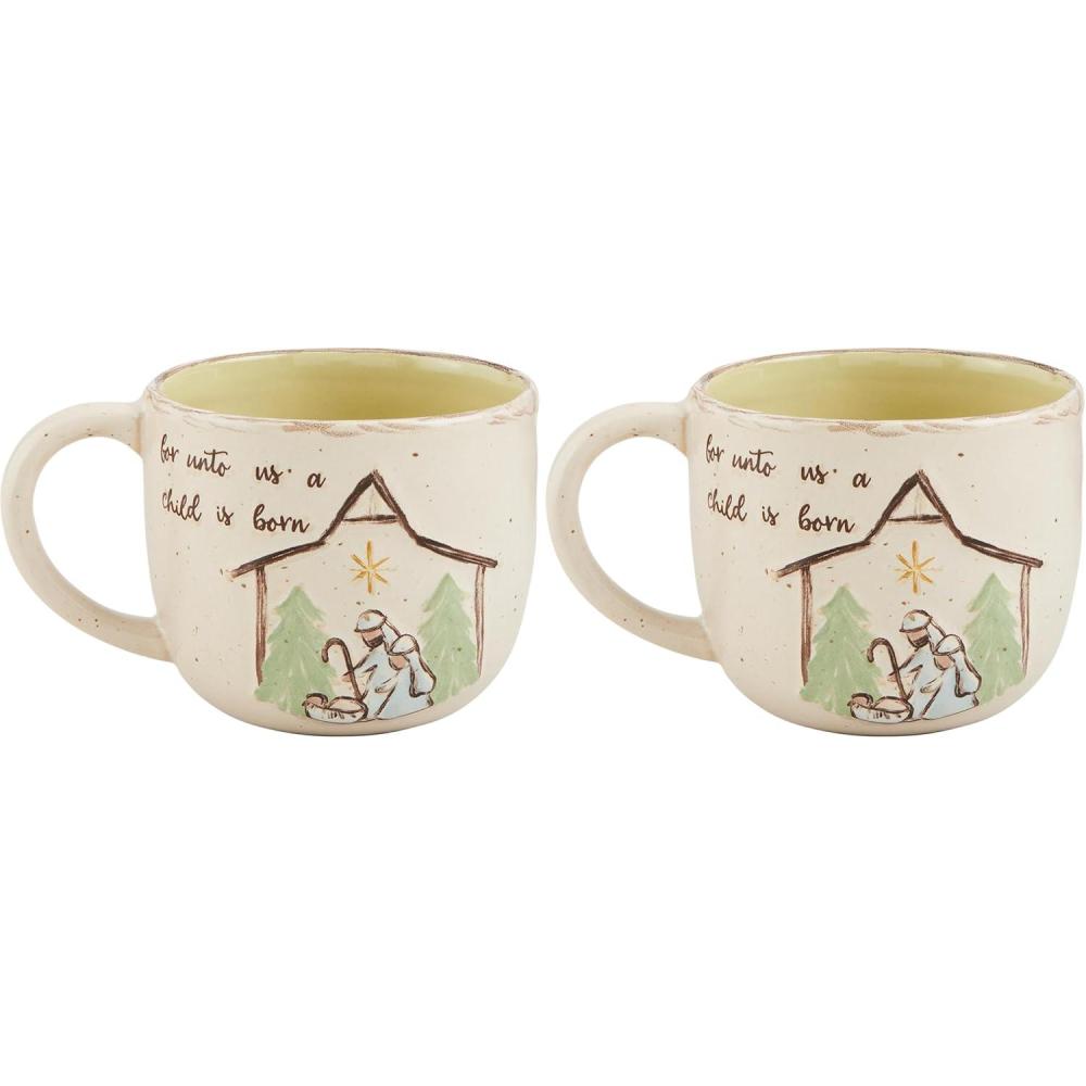 imageMud Pie Nativity Church Mug For 15 oz15 Ounces Pack of 2