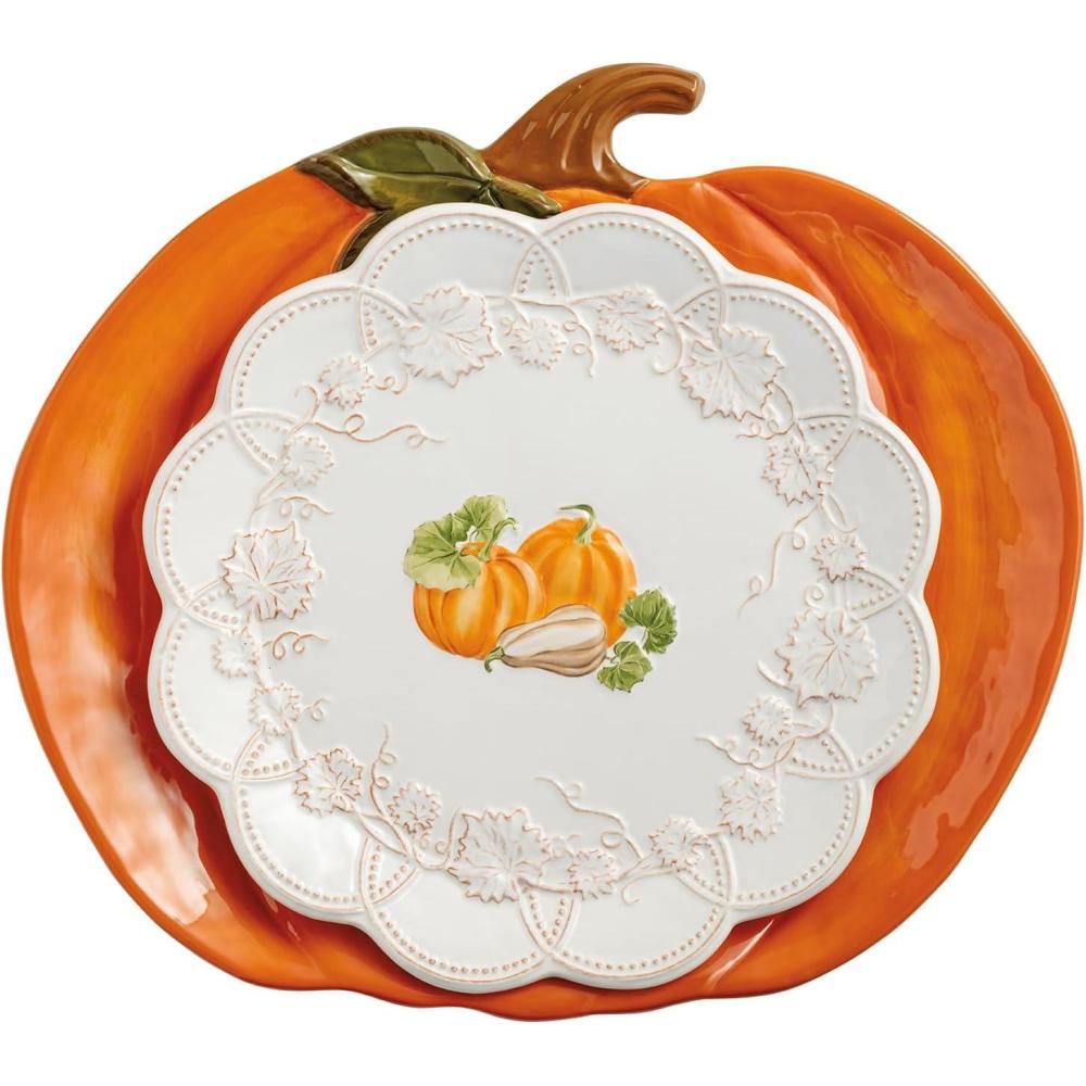 imageMud Pie Thanksgiving Gather Nested Platter Set