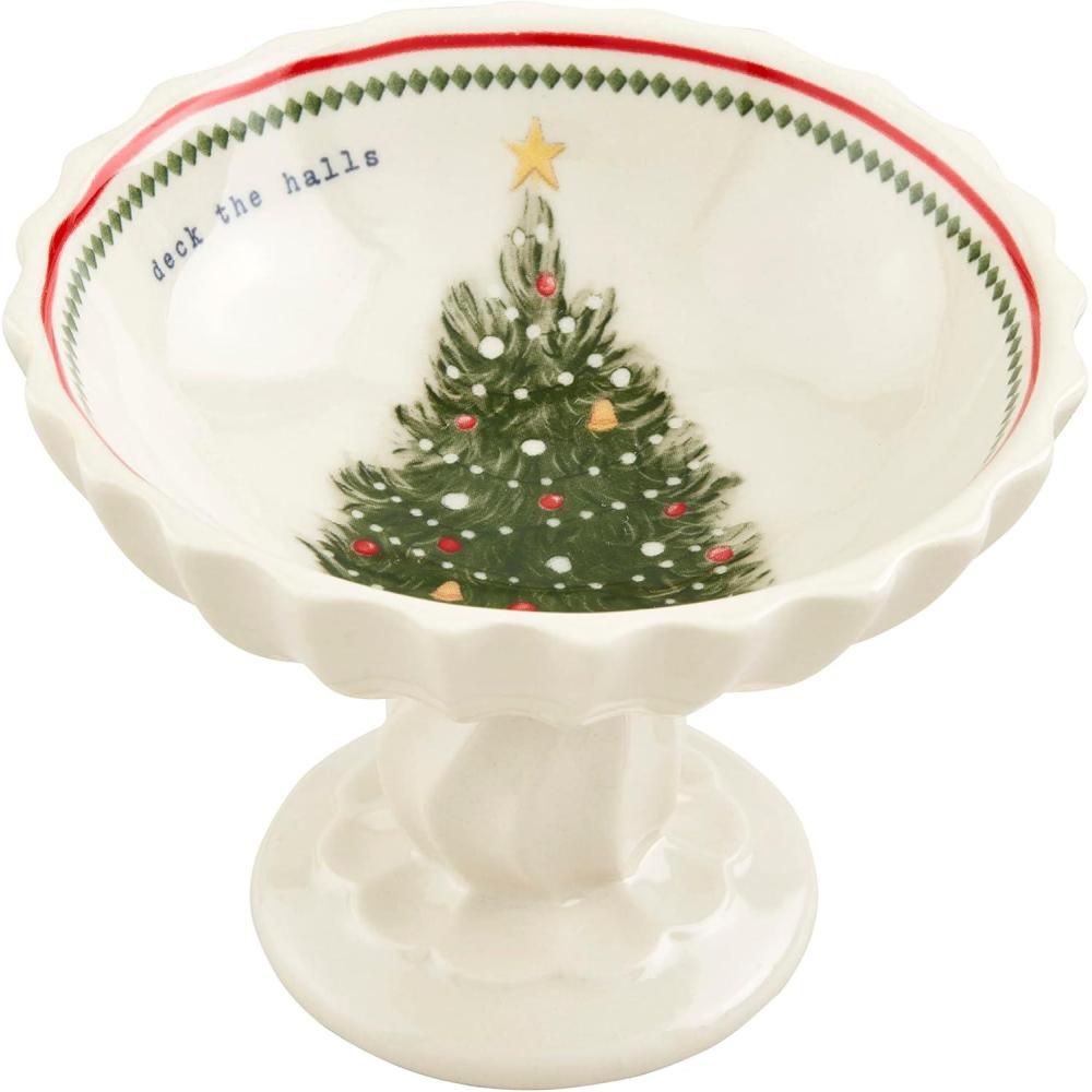 imageMud Pie Vintage Christmas Candy Dish Tree 4 12quot x 5 12quot dia