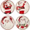 Mud Pie Santa Salad Christmas Plate, Candy Cane, 8″ dia(Wreath)