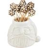 Mud Pie Christmas Toothpick Holder, Tree; caddy approx 3″ x 3″ dia | toothpick approx 3 1/2″(Santa)