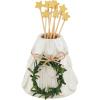 Mud Pie Christmas Toothpick Holder, Tree; caddy approx 3″ x 3″ dia | toothpick approx 3 1/2″(Tree)