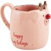 Mud Pie Farm Animal Christmas Mug, Pig, 12 oz