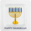Mud Pie Hanukkah Menorah Glass Plate