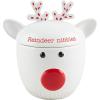 Mud Pie Small Christmas Treat Jars, Reindeer, 6″ x 4″ dia