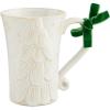 Mud Pie White Christmas Mug, Tree, 12 oz(12 Ounces)