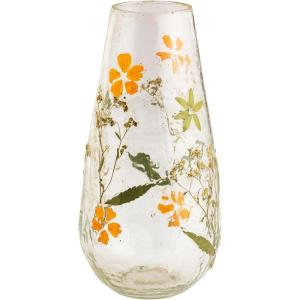 Mud Pie Glass Pressed Flower Bud Vase