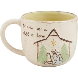 Mud Pie Nativity Church Mug, For, 15 oz(15 Ounces)