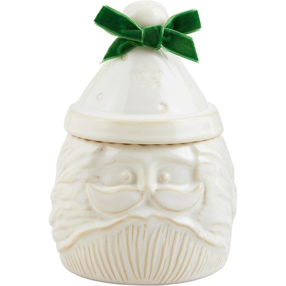 imageMud Pie Small Christmas Canister Santa 6quot x 4quot dia