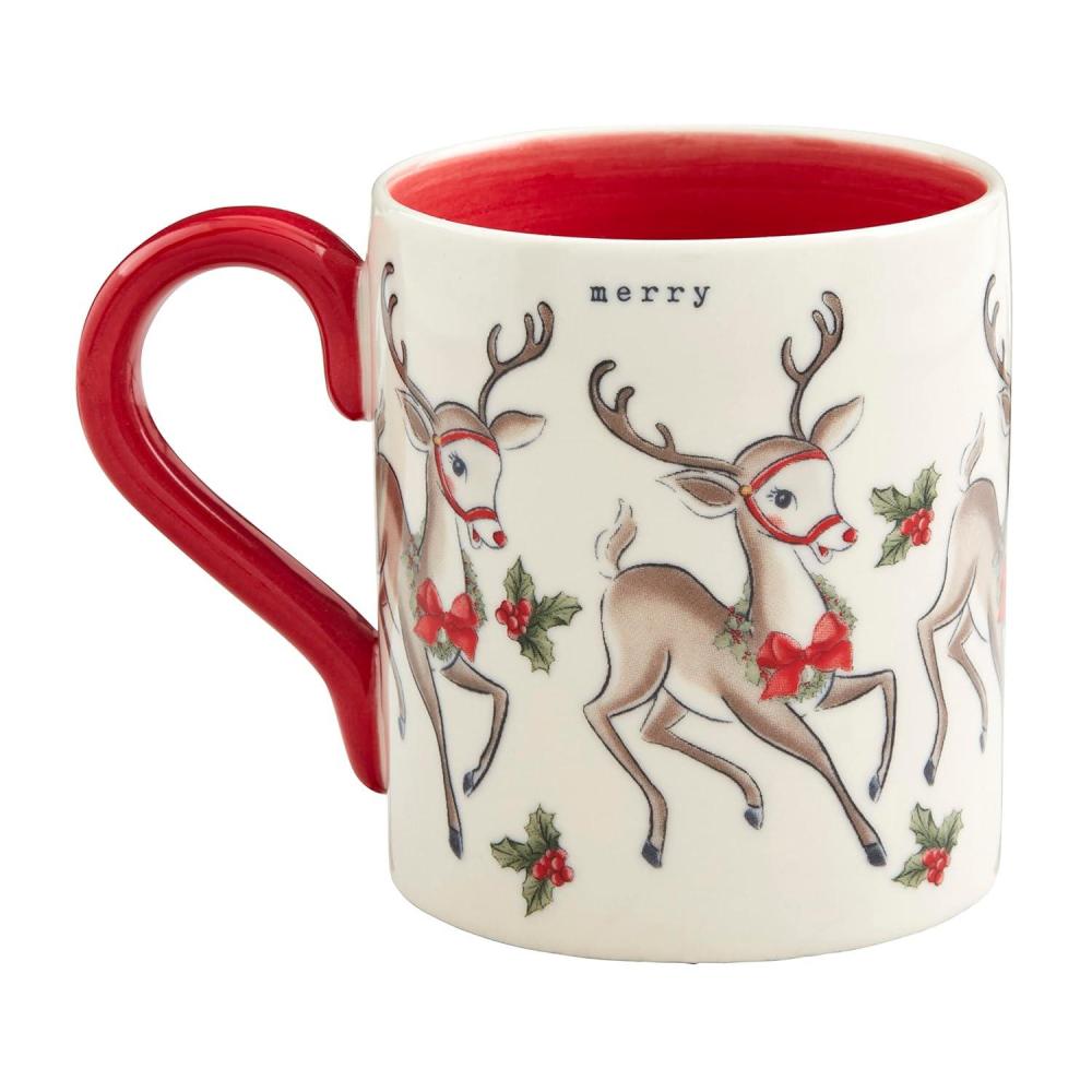 imageMud Pie Vintage Christmas Mug Reindeer 15 ozReindeer