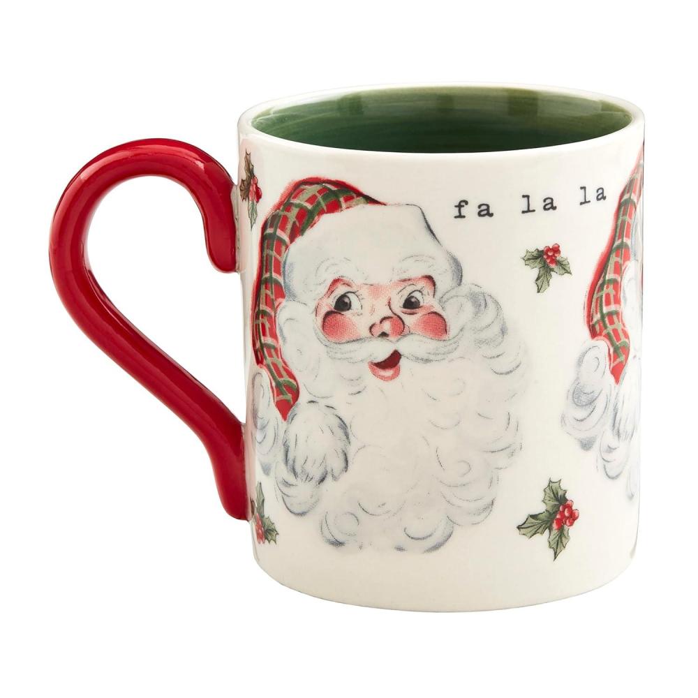 imageMud Pie Vintage Christmas Mug Reindeer 15 ozSanta Face