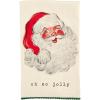 Mud Pie Christmas Hand Towel, Wreath Santa, 16 1/2″ x 26″(Winking Santa)