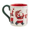 Mud Pie Vintage Christmas Mug, Reindeer, 15 oz(Santa)