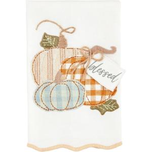 Mud Pie Christmas Hand Towel, Wreath Santa, 16 1/2″ x 26″(Blessed)