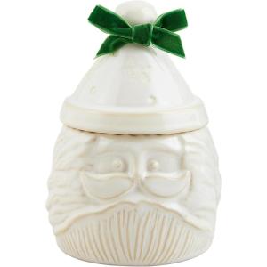 Mud Pie Small Christmas Canister, Santa, 6″ x 4″ dia