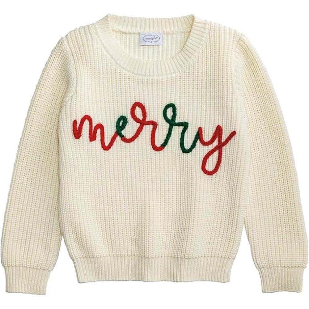 imageMud Pie Boys Kids Christmas Merry SweaterWhite