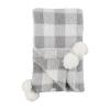 Mud Pie Children’s Nursery Chenille Blanket, Grey Gingham, 34″ x 28″