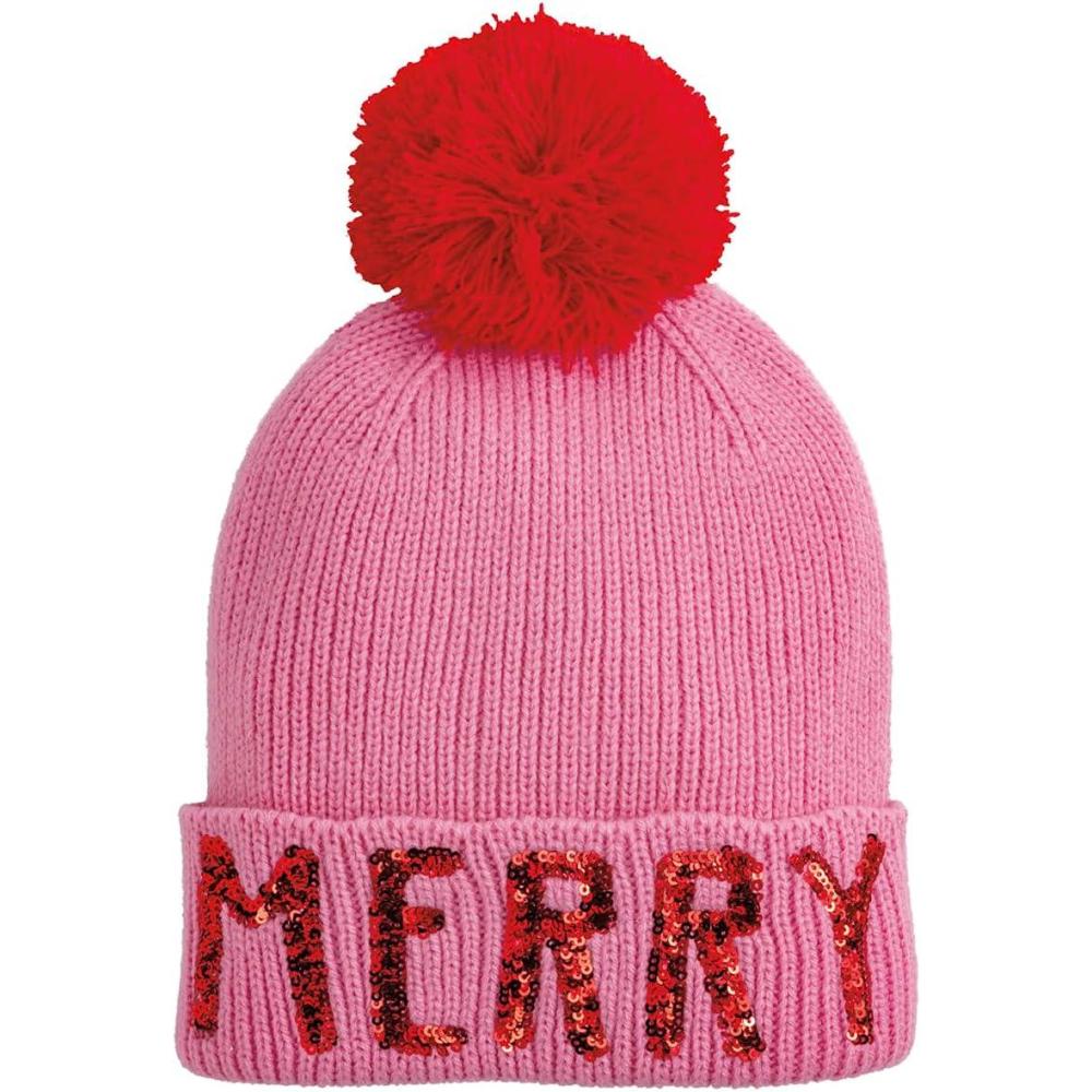 imageMud Pie Womens Mud Pie Womens Holiday BeaniePink