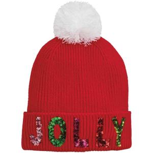Mud Pie Womens Mud Pie Women’s Holiday Beanie(Red)