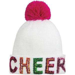 Mud Pie Womens Mud Pie Women’s Holiday Beanie(White)
