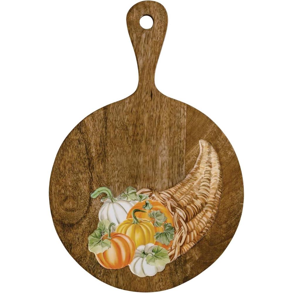 imageMud Pie Thanksgiving Cornucopia Enameled Board