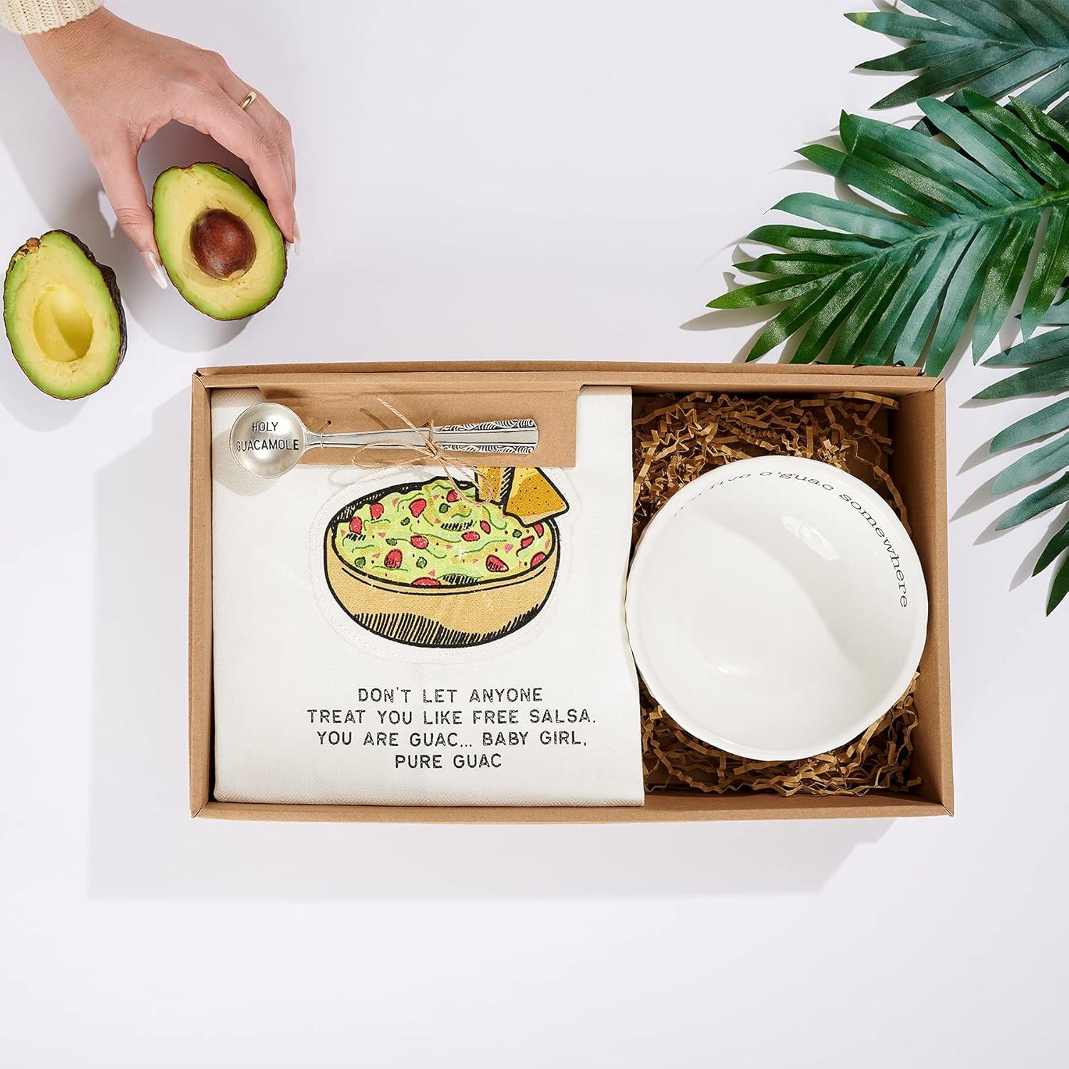imageMud Pie Guacamole Gift Box Set Includes Circa Guacamole Bowl and Kitchen Towel