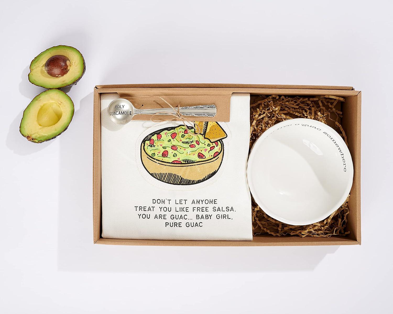 imageMud Pie Guacamole Gift Box Set Includes Circa Guacamole Bowl and Kitchen Towel