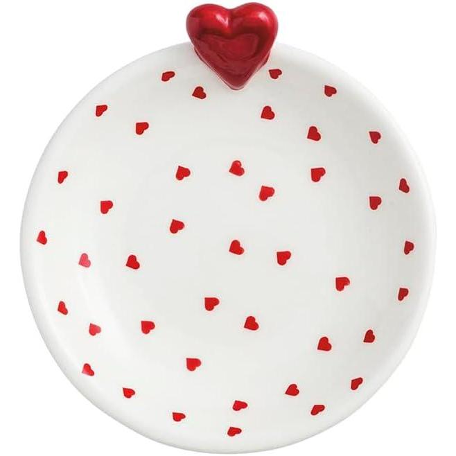 imageMud Pie Valentines Day Pink Heart Tidbit Dish