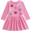 Mud Pie Baby Girls Kids Day Valentine Sequin Dress(Pink)