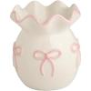 Mud Pie Valentine’s Day Dainty Bow Ruffle Bud Vase