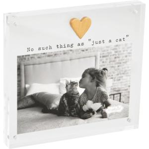 Mud Pie 4X6 Acrylic Heart Cat Frame; 6 1/2″ X 7″