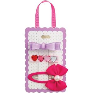 Mud Pie Girls Kids Valentine’s Day Hair Clip, Purple, 2″ Wide